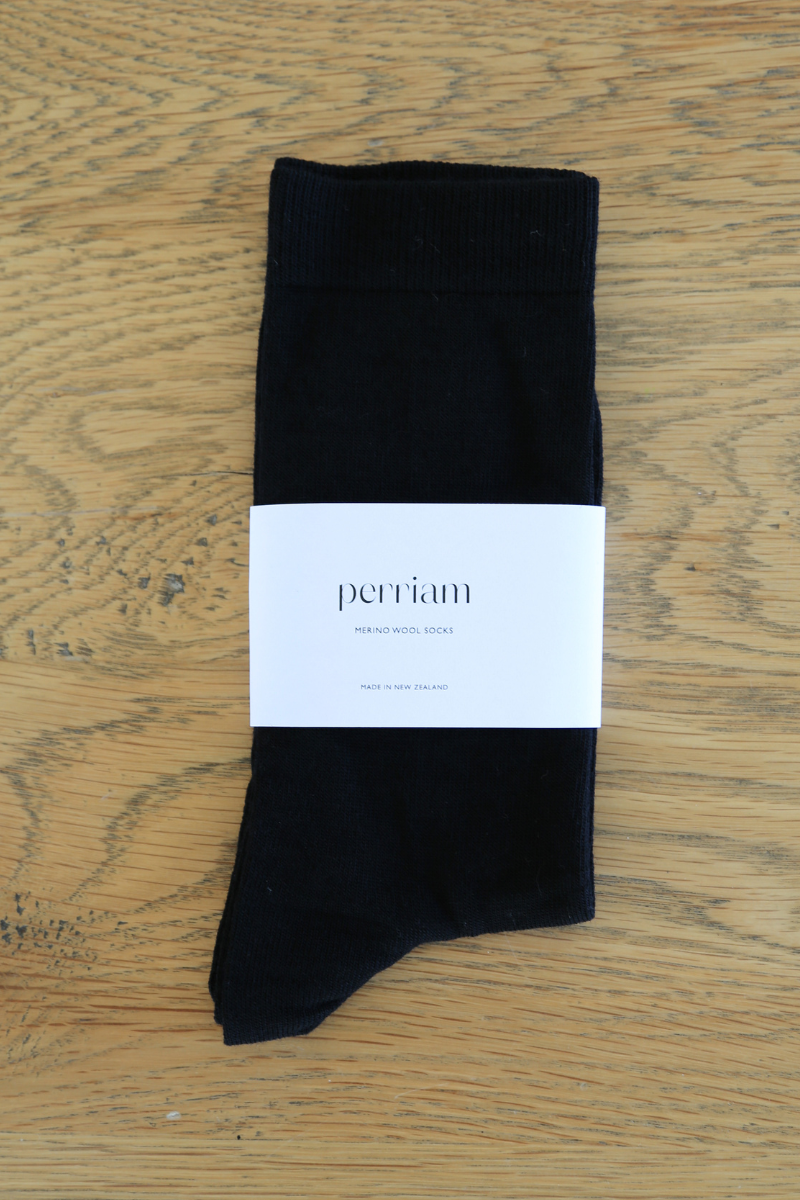 Perriam Everyday Merino Socks Black