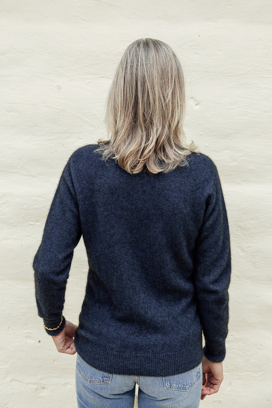 The Women's Possum Merino Crew - Neptune