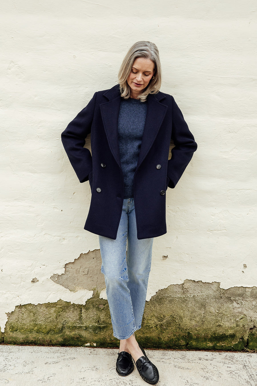 The Scanlan Wool Coat - Navy