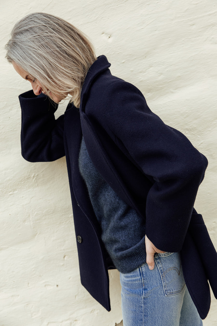 The Scanlan Wool Coat - Navy