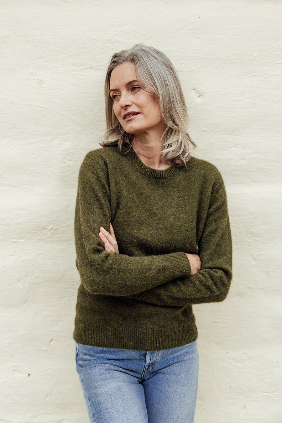 The Women's Possum Merino Crew - Avoka
