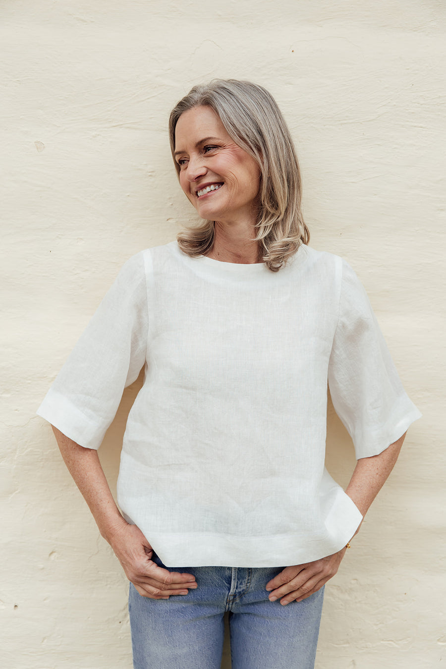 The Linen T-Shirt - Ivory