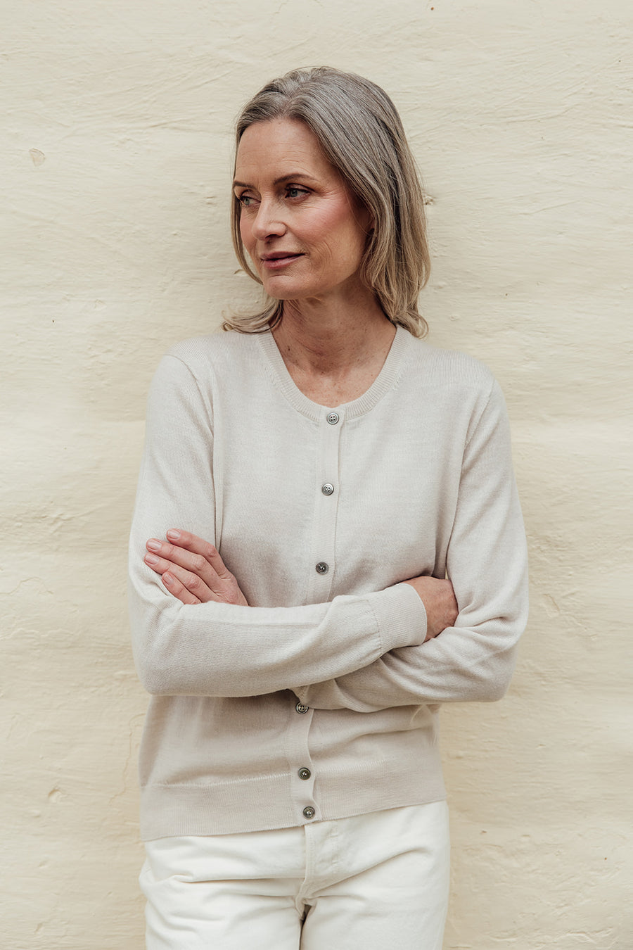Classic Merino Cardigan - Milk