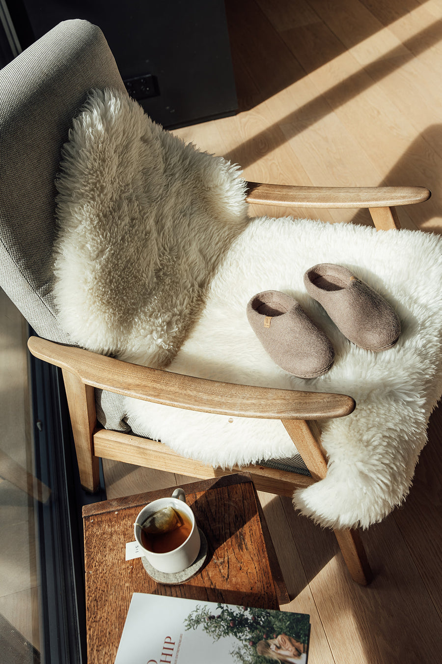 Woolfi X Perriam Slip On Wool Slipper - Doe