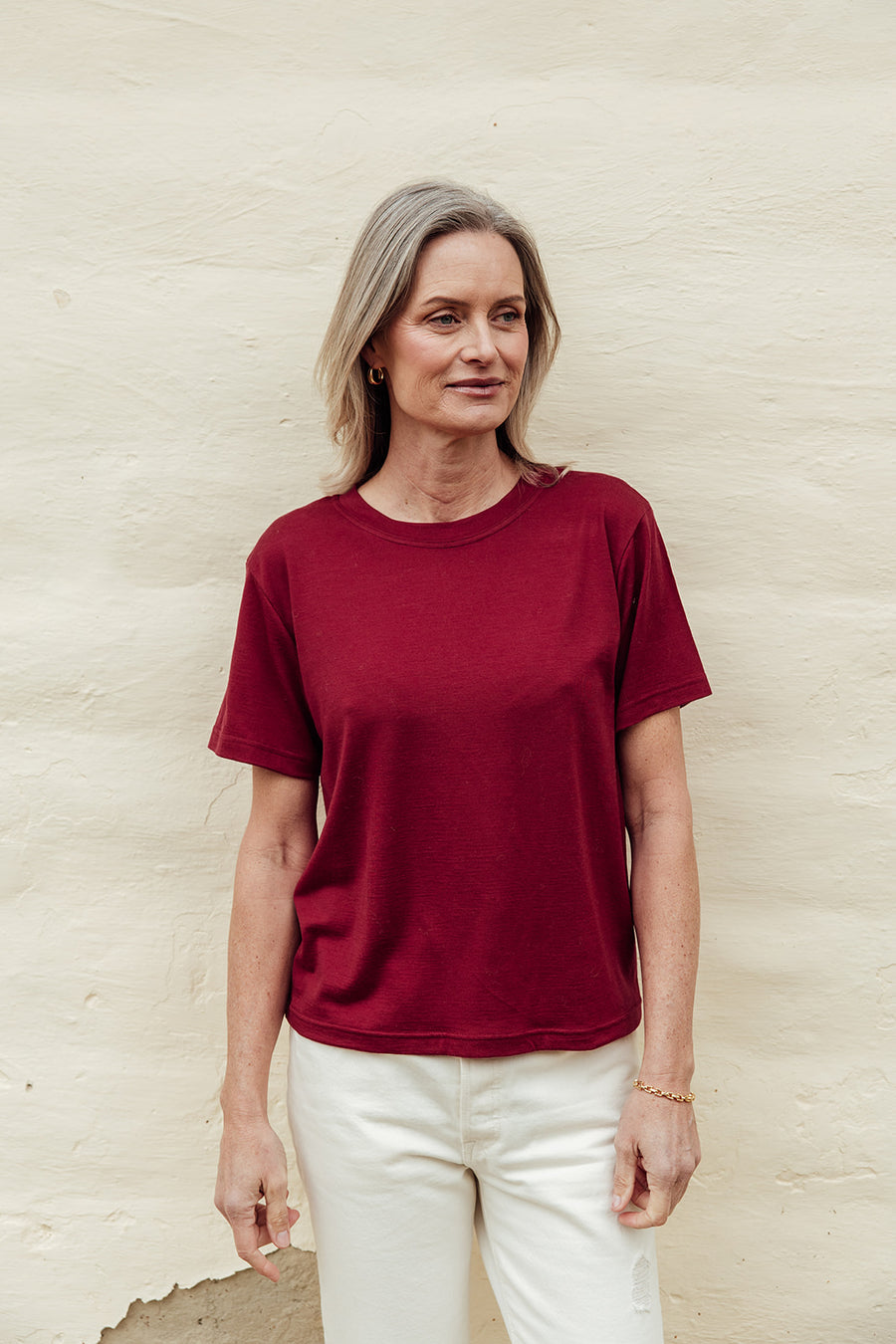 The Merino T-Shirt - Sangria