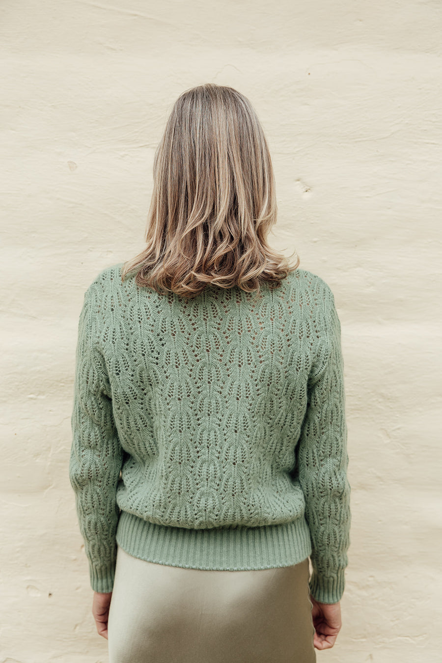 The Flower Knit Merino Angora Jersey- Sage