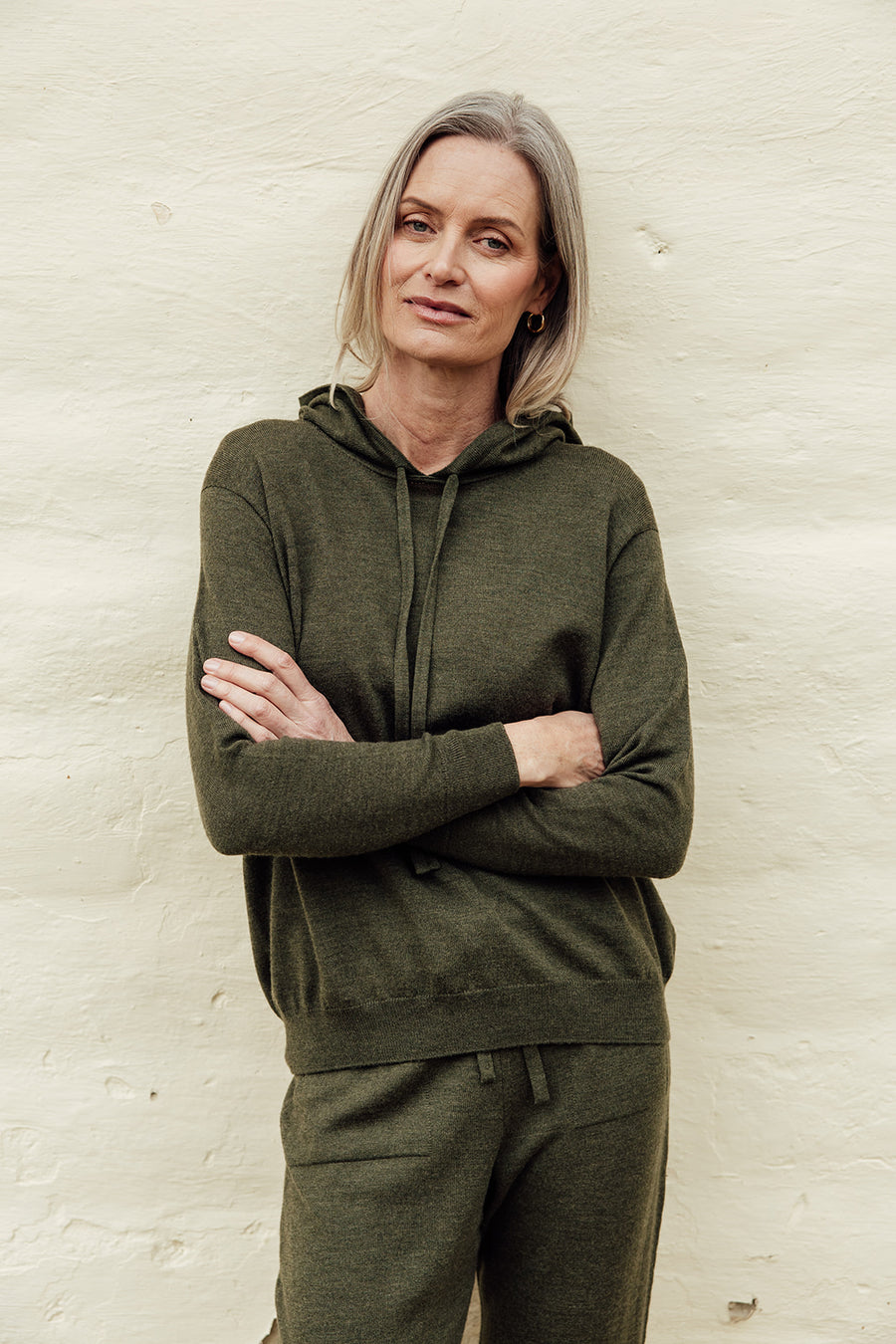 Merino Hoodie - Pine