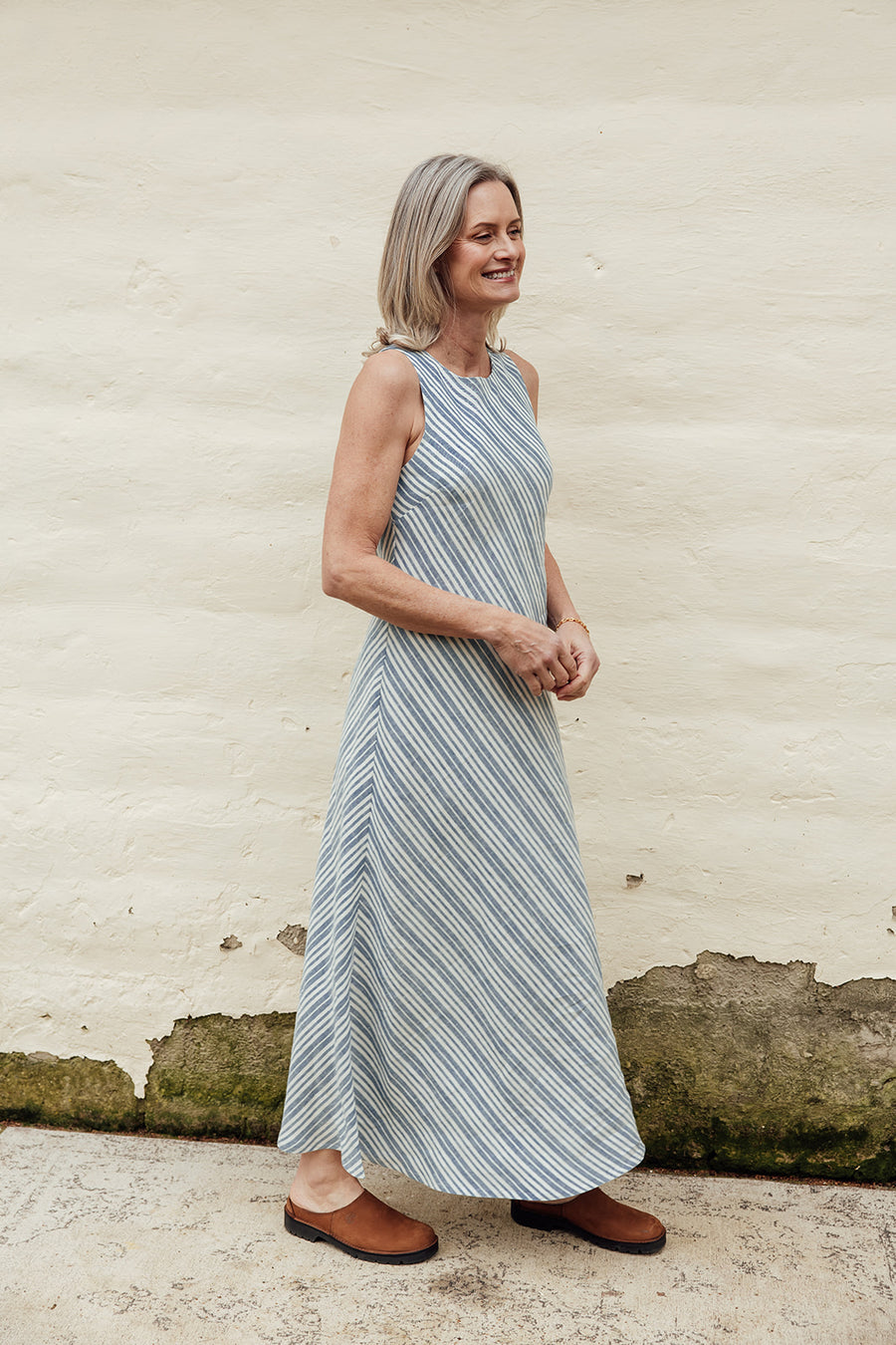 The Vacation Bias Cut Linen Dress