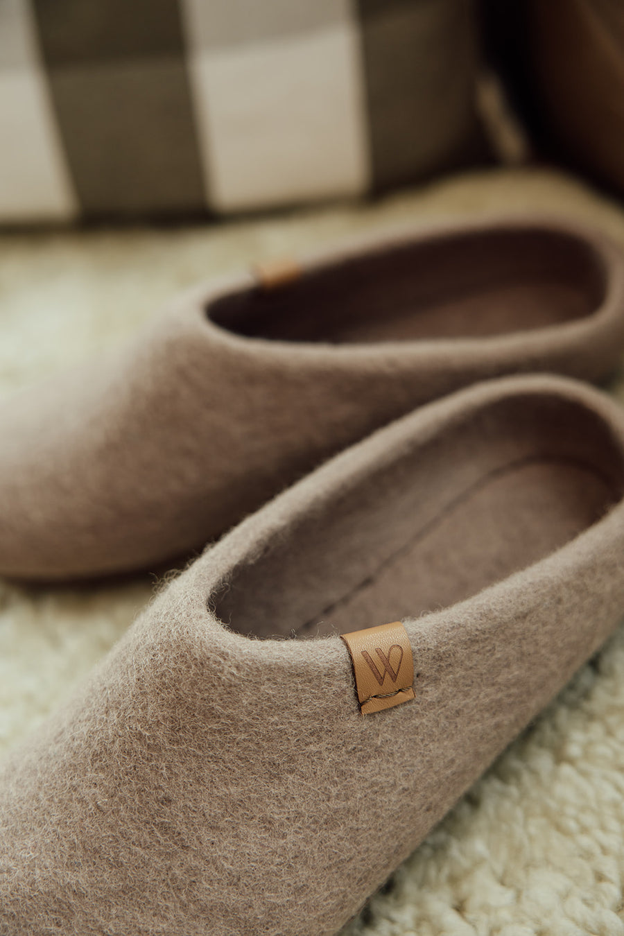Woolfi X Perriam Slip On Wool Slipper - Doe