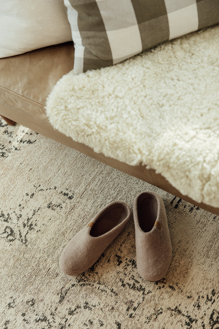 Woolfi X Perriam Slip On Wool Slipper - Doe
