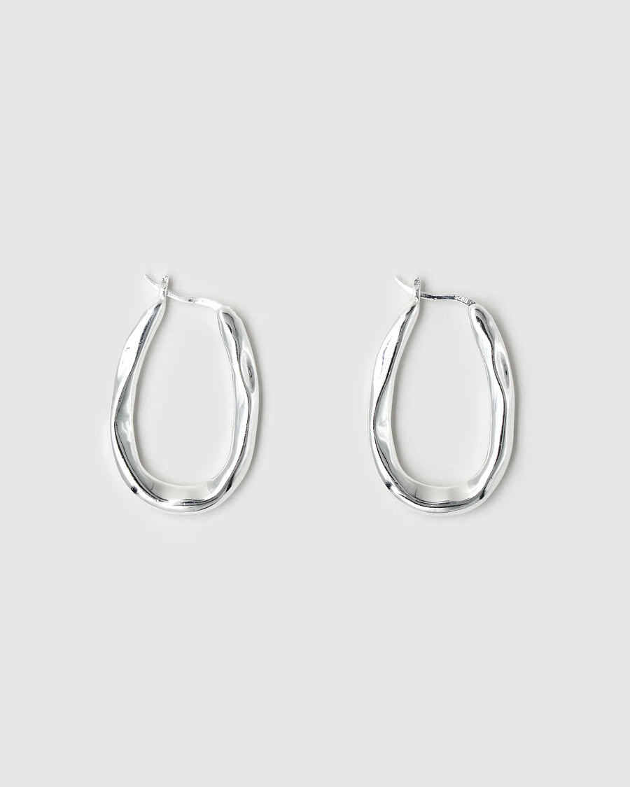 Brie Leon - Organica Bent Hoop Earrings SILVER