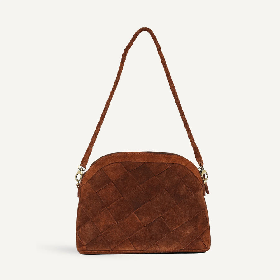 Bembien Carmen Bag - Grande Weave Brown Suede