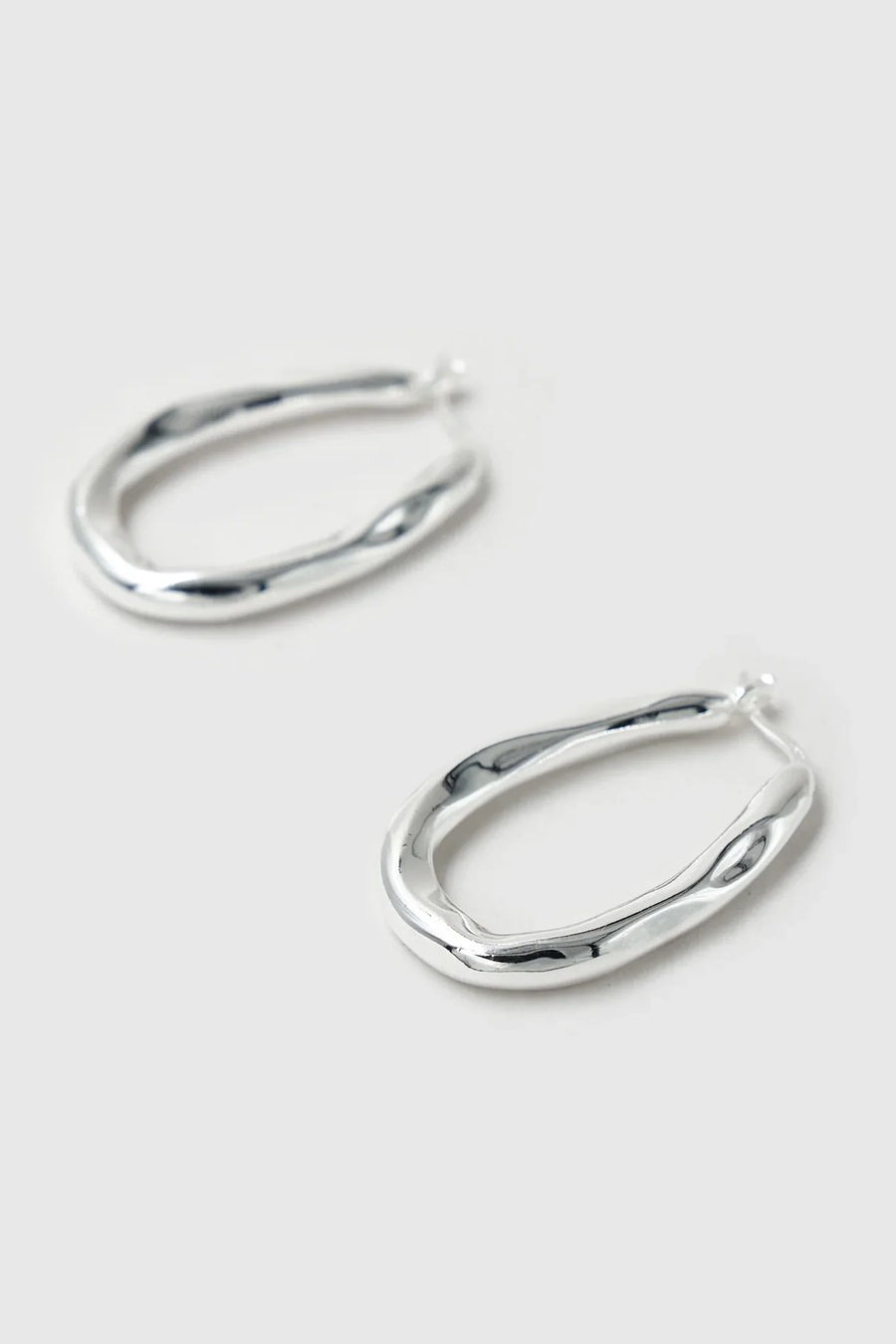 Brie Leon - Organica Bent Hoop Earrings SILVER