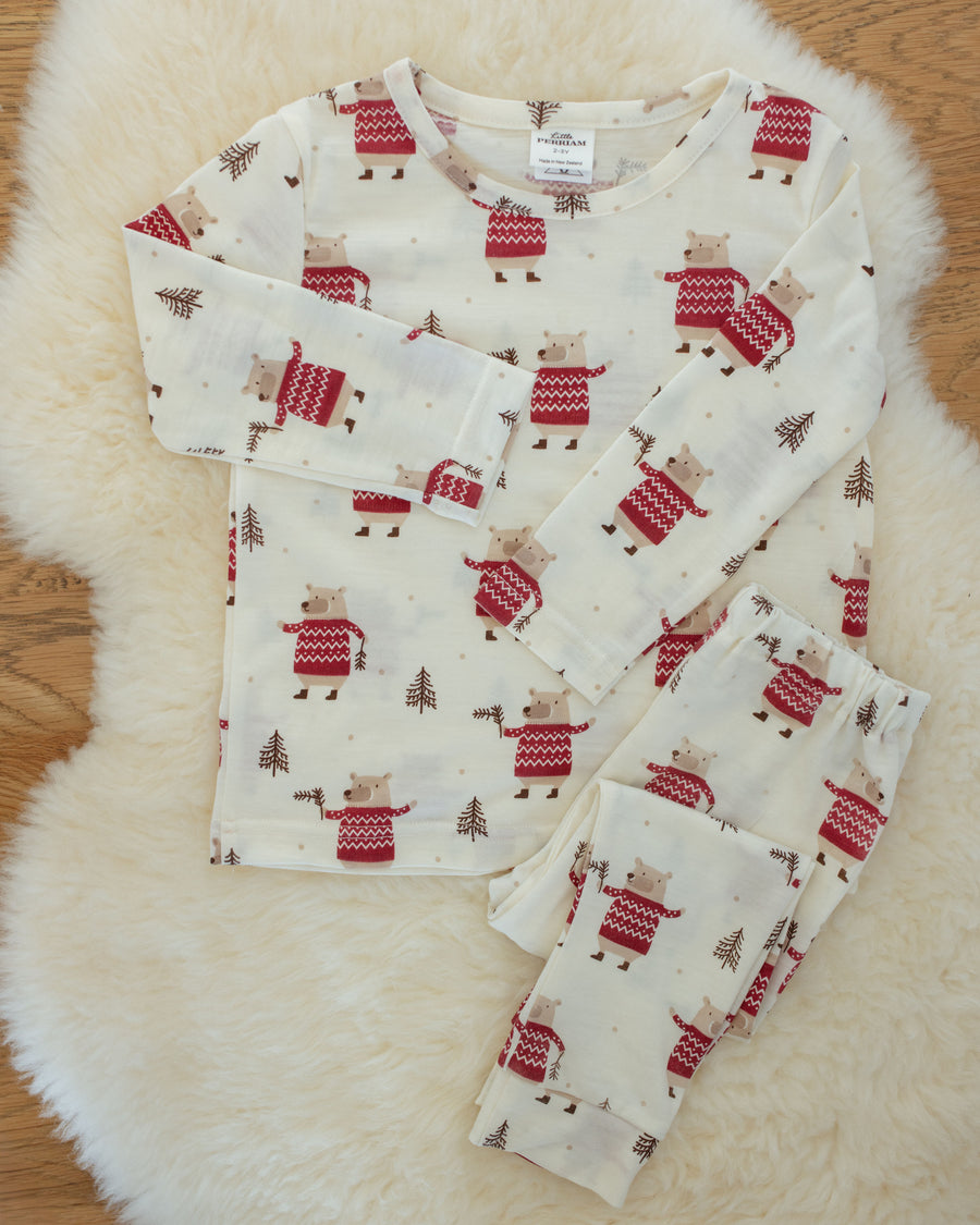 Child Merino Pyjamas - Limited Edition Bailey Bear