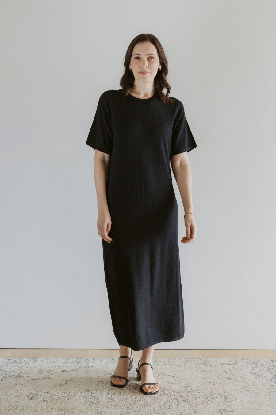 Merino T-Shirt Dress - Black