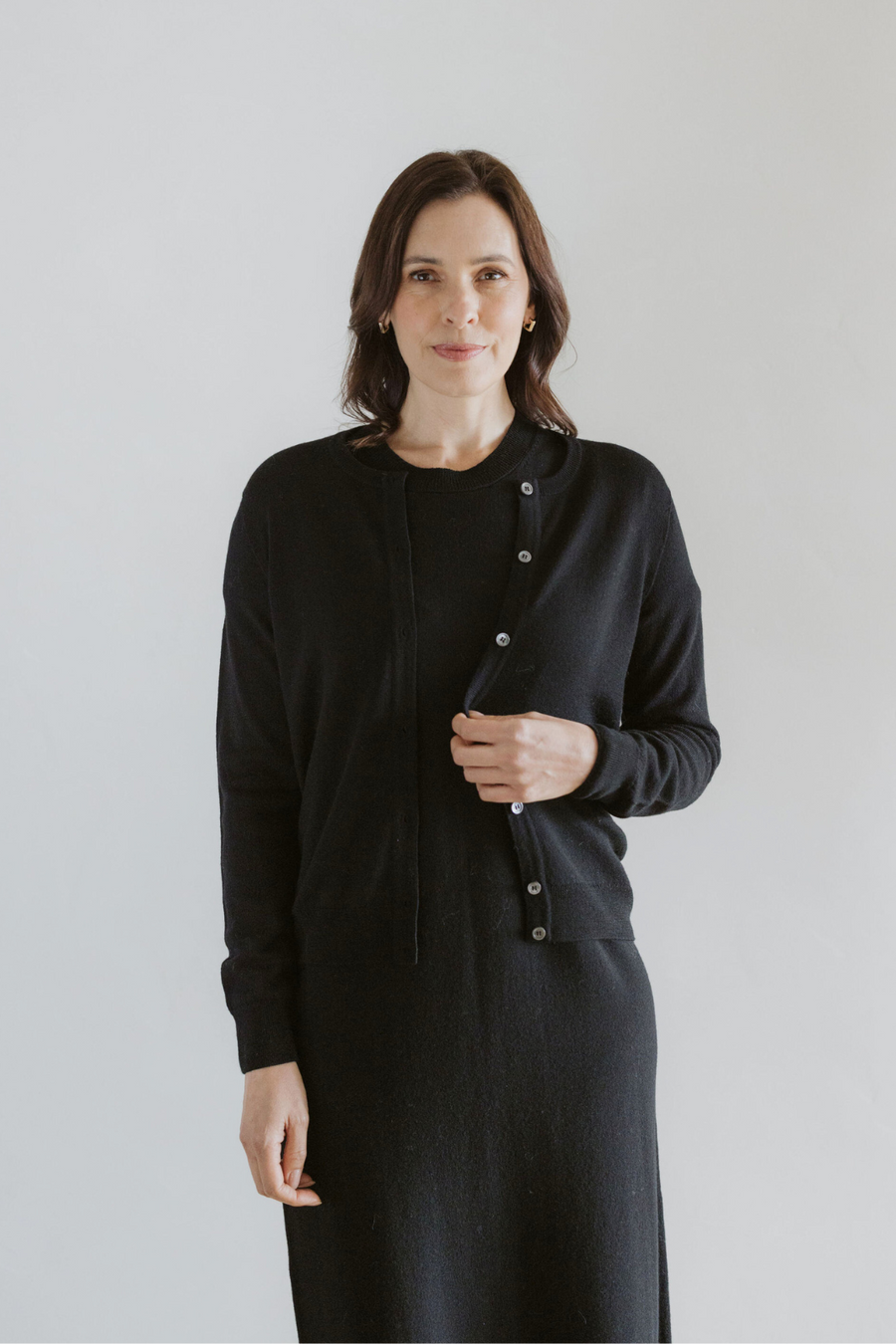 Merino T-Shirt Dress - Black