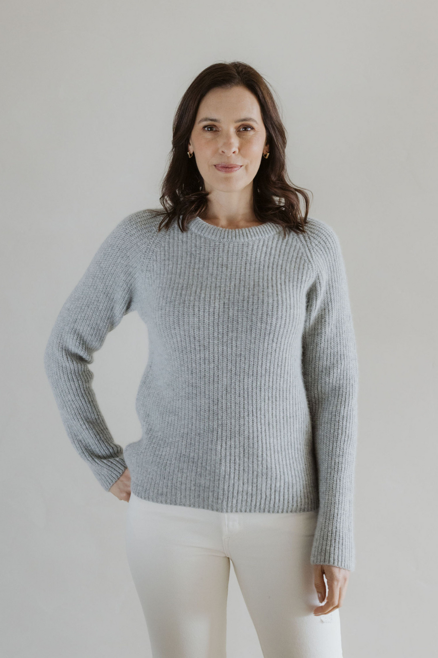 The Merino Angora Fisherman Jersey- Dove