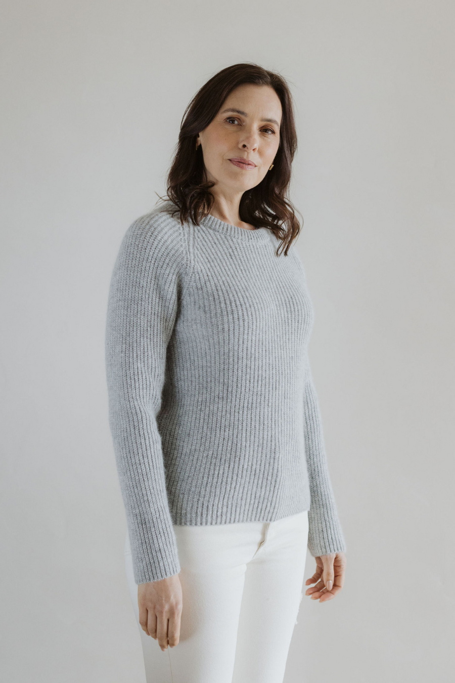 The Merino Angora Fisherman Jersey- Dove