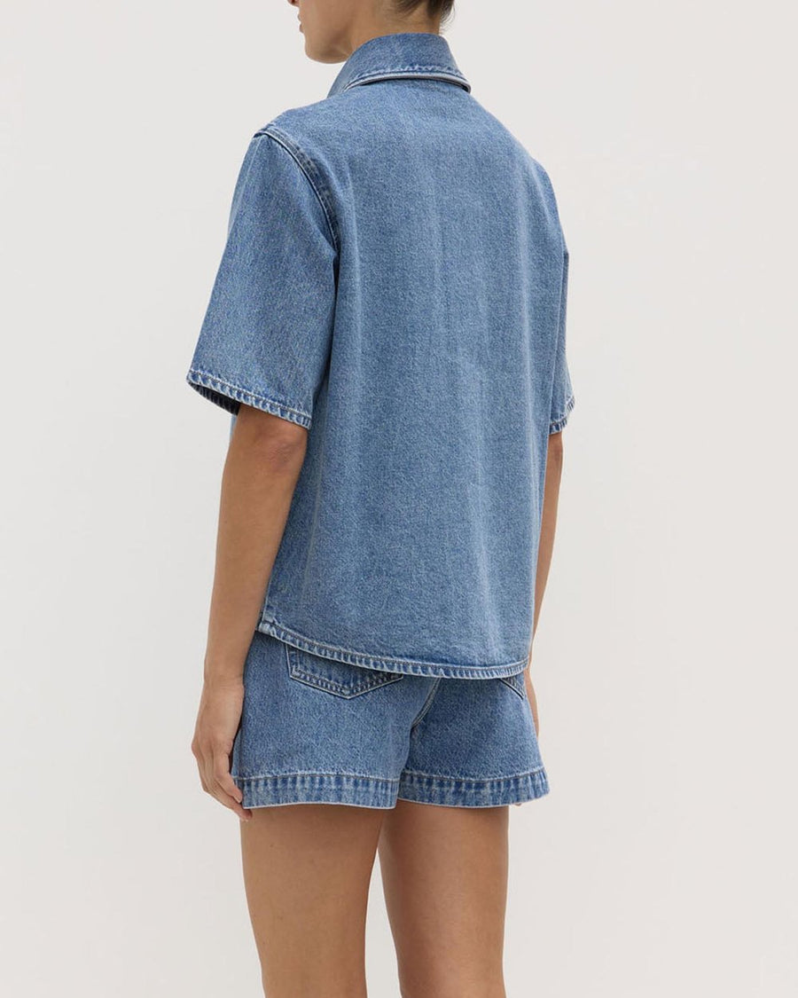 Assembly Label - Boxy Denim Short Sleeve Shirt