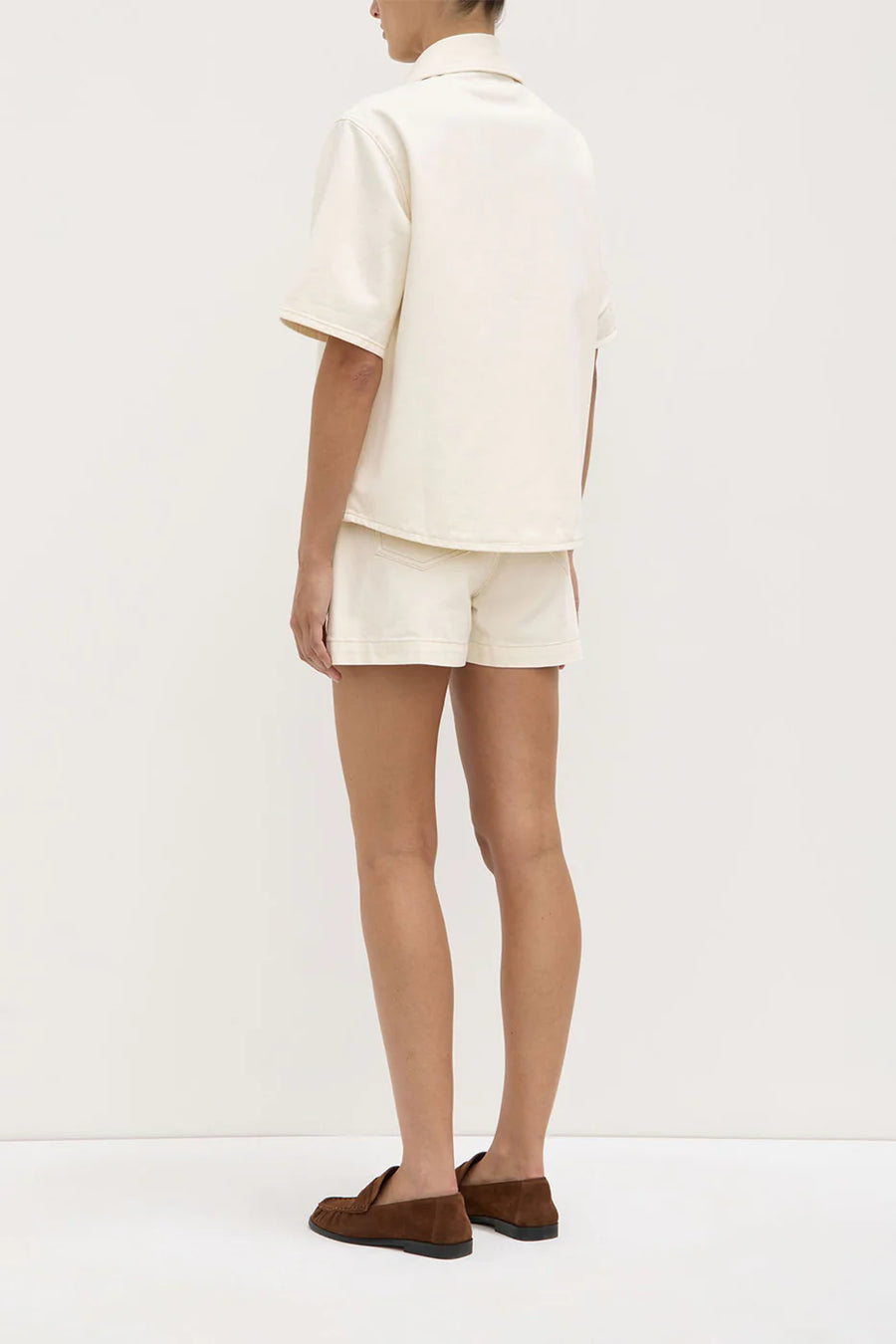 Assembly Label - Boxy Denim Short Sleeve Shirt