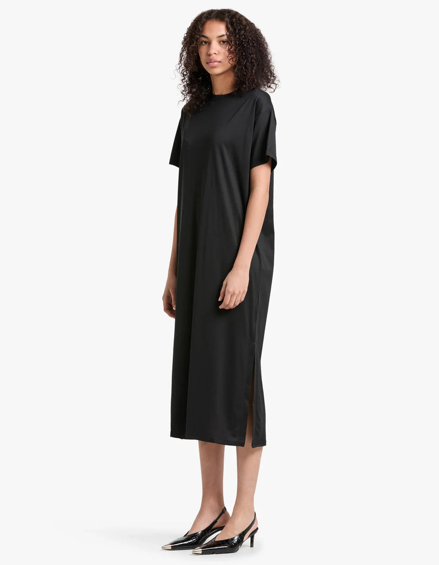 Assembly Label - Silk Blend Tee Dress Black