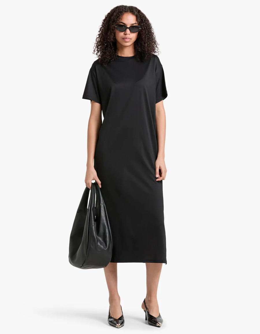 Assembly Label - Silk Blend Tee Dress Black