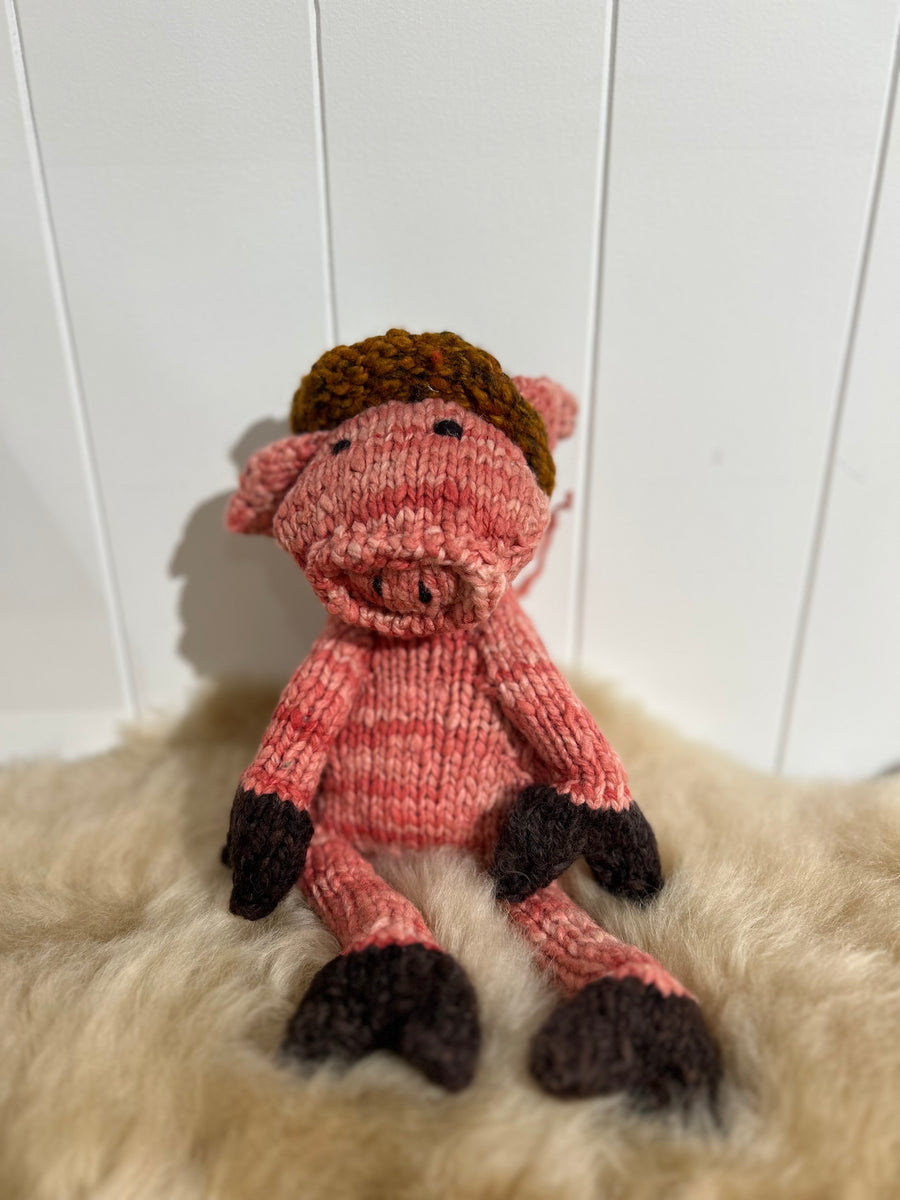 Hand Knitted Small Shamba Pig