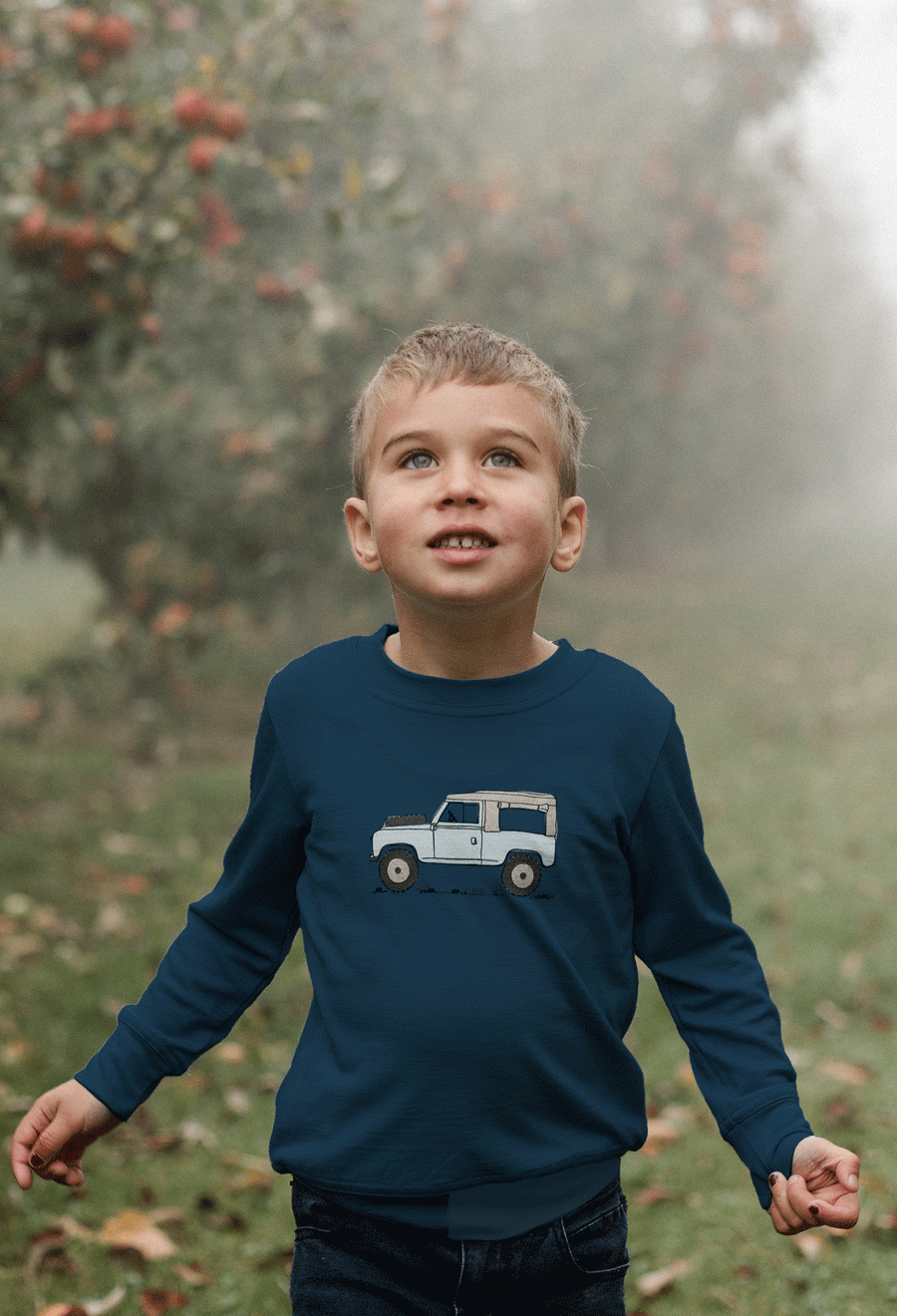 Land Rover Print Merino Top- Teal