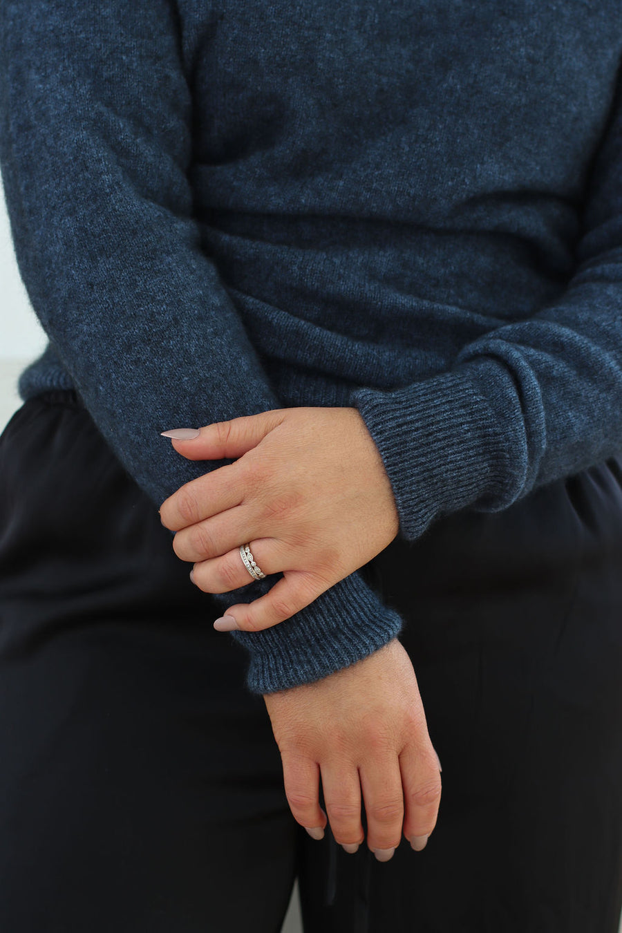 The Women's Possum Merino Crew - Neptune
