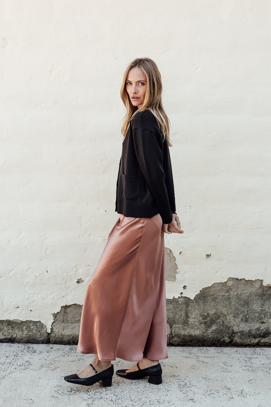 Camille Merino Pocket Cardigan - Chocolate