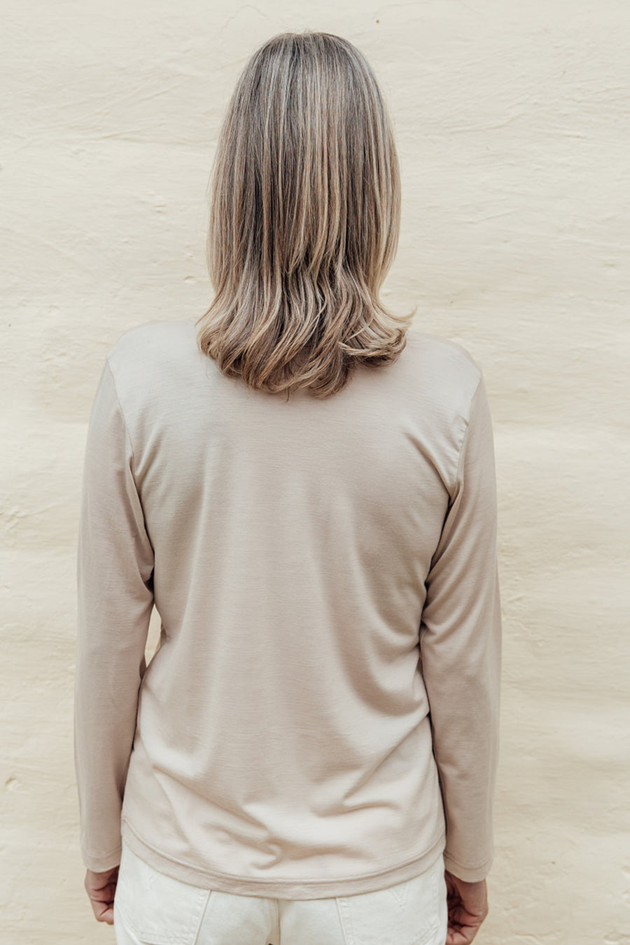 The Merino Long Sleeve Top - Almond