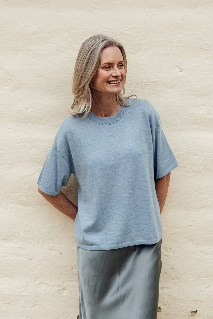 Haven Merino T-Shirt - Blue Iris