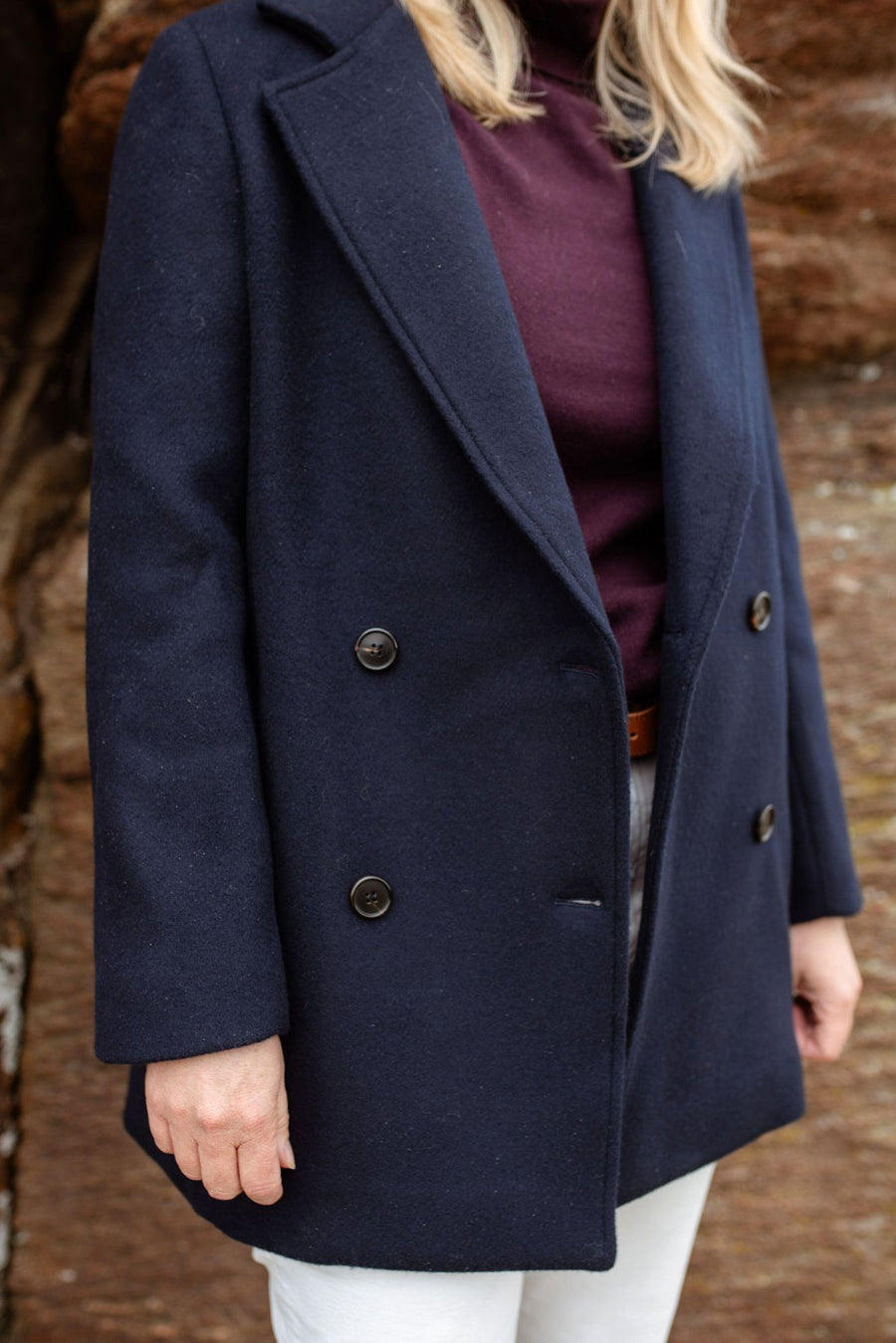 The Scanlan Wool Coat - Navy