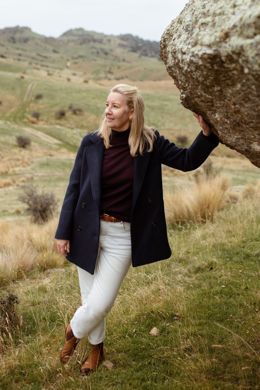 The Scanlan Wool Coat - Navy