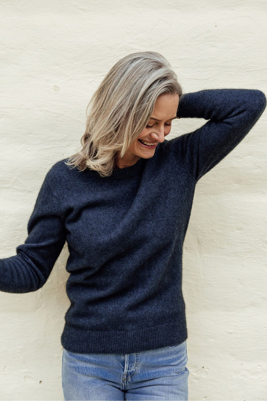 The Women's Possum Merino Crew - Neptune
