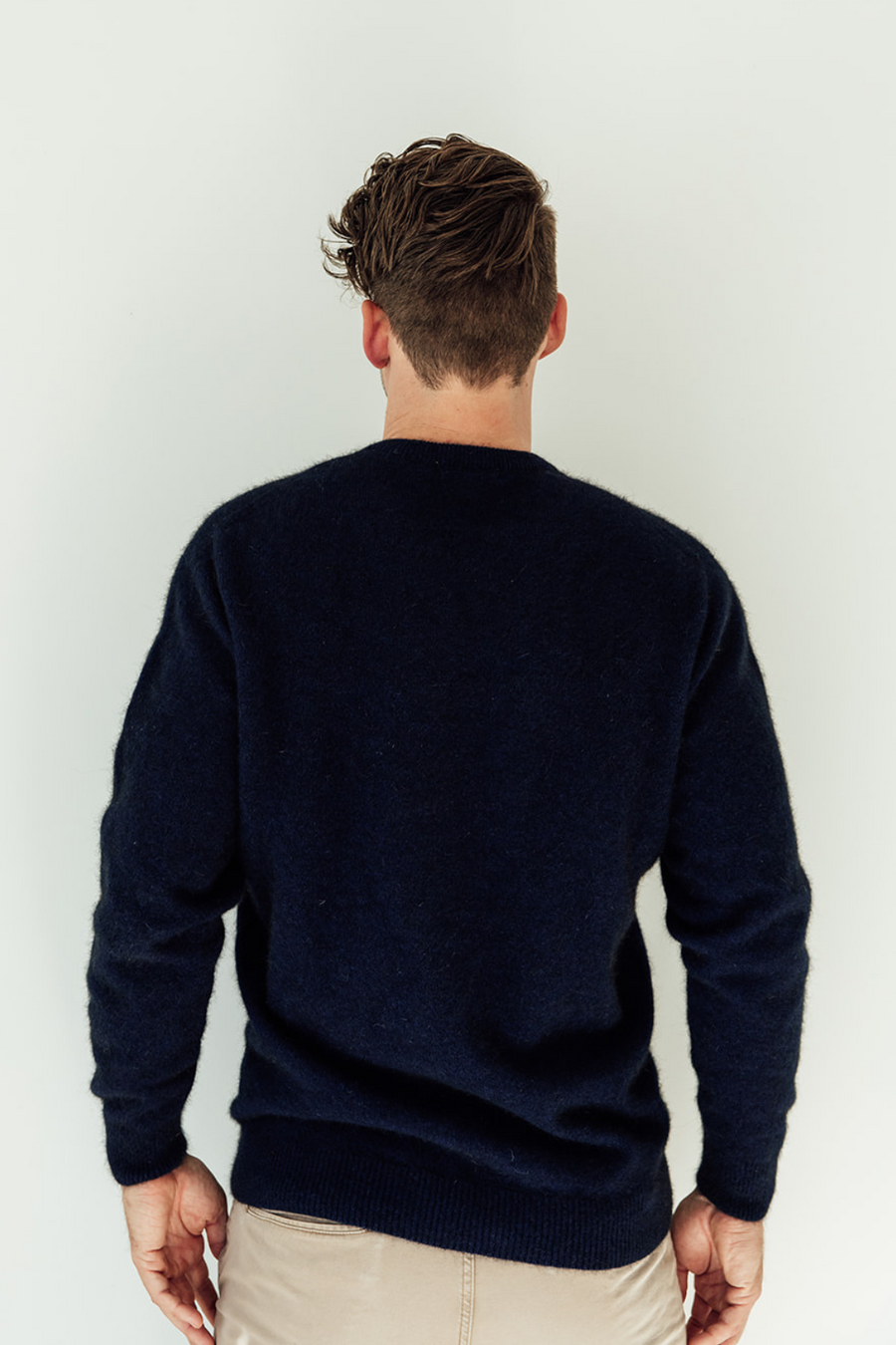 The Men's Possum Merino Crew - Navy