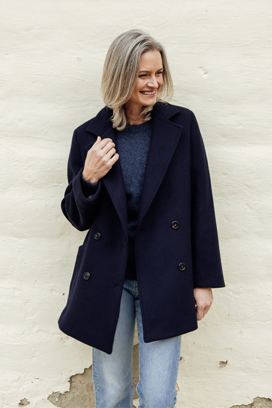 The Scanlan Wool Coat - Navy