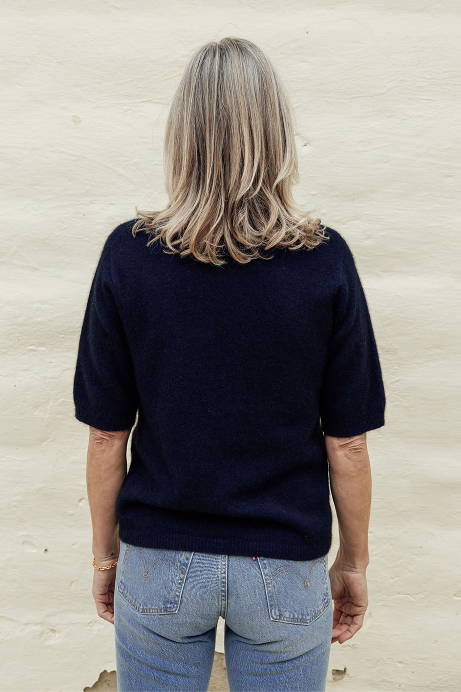 Lucy Possum Merino T-Shirt - Navy