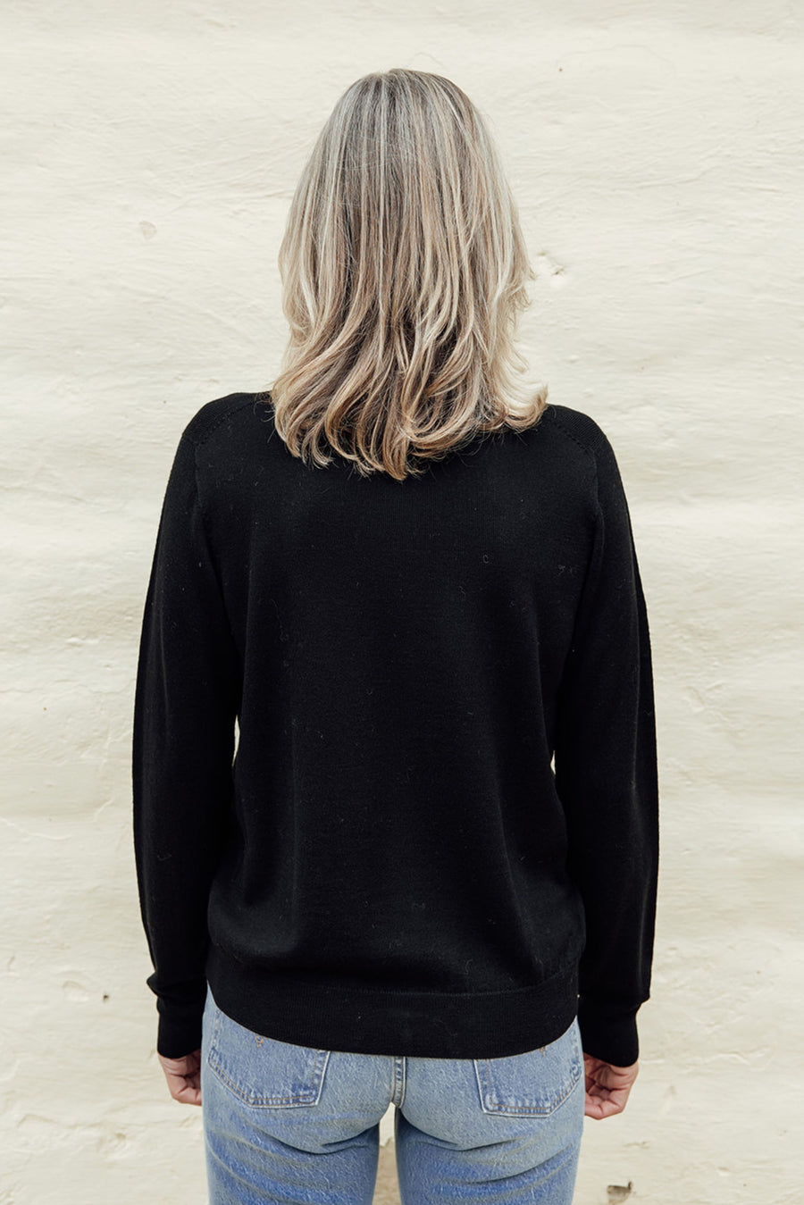 Classic Merino Cardigan - Black