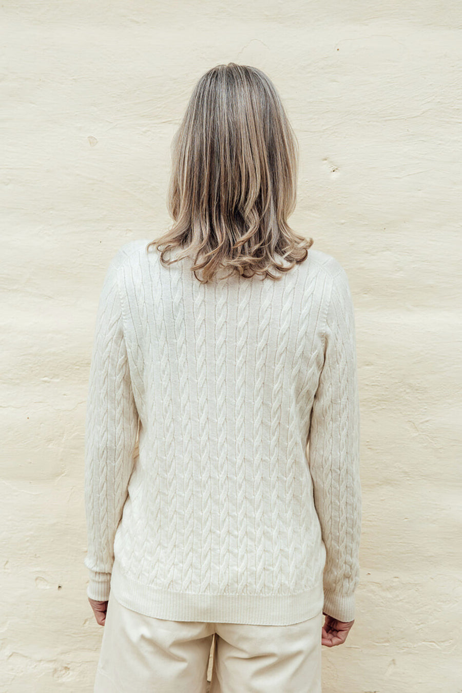 Classic Cable Merino Jersey - Natural