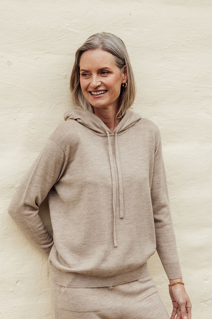 Merino Hoodie - Latte