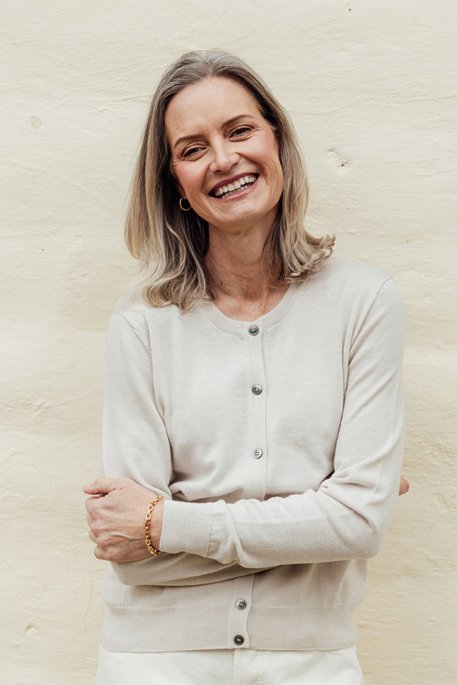 Classic Merino Cardigan - Milk