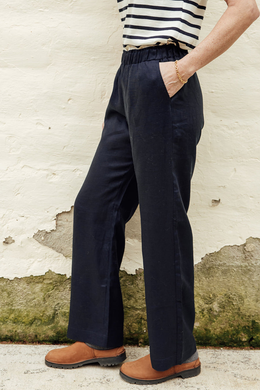 Lazy Day Linen Pant - Navy