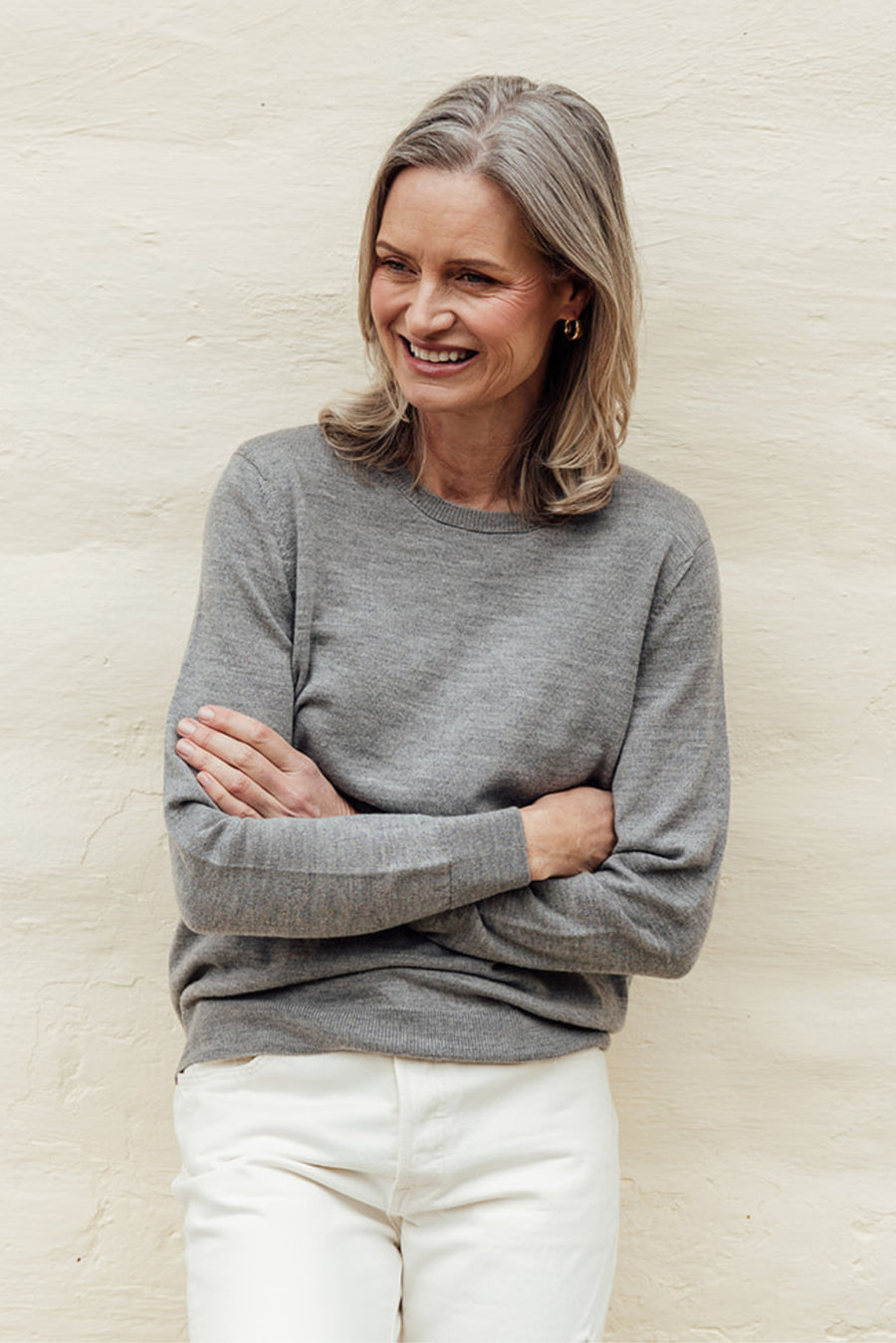 Classic Merino Crew - Ash Marle
