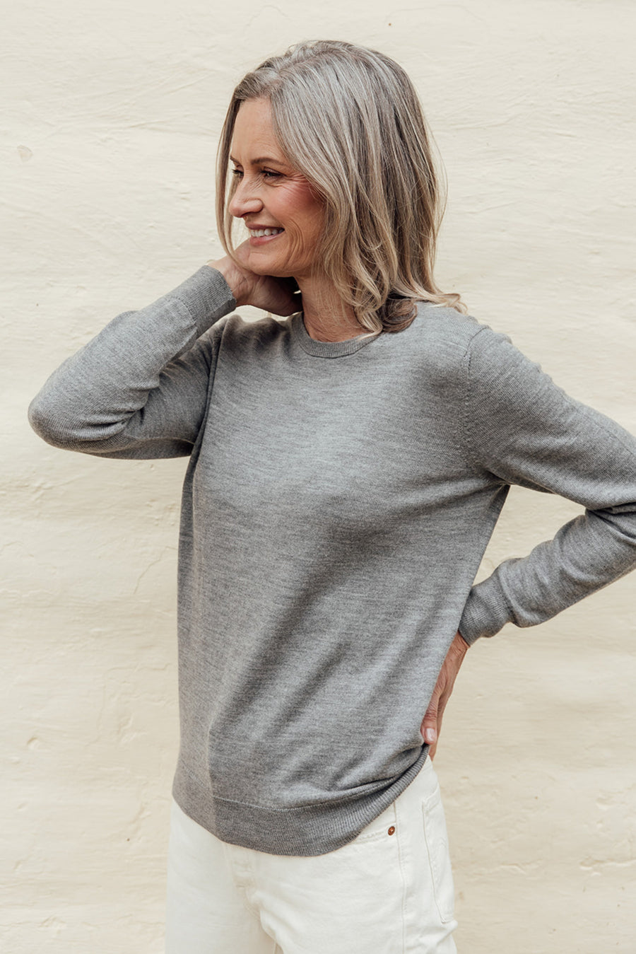 Classic Merino Crew - Ash Marle