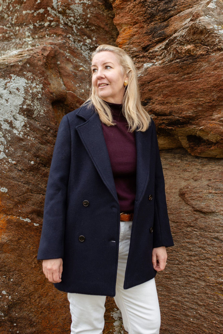 The Scanlan Wool Coat - Navy