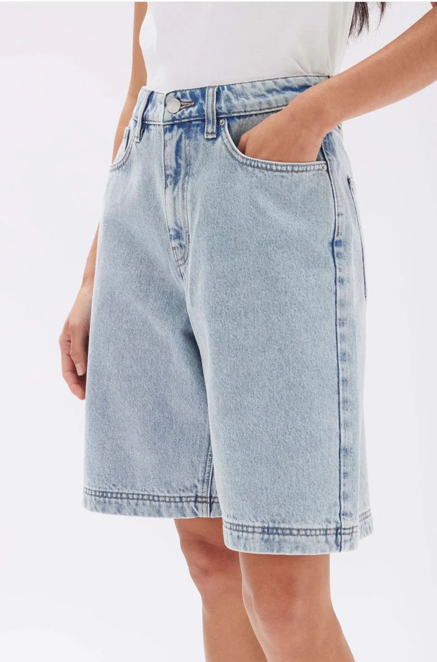 Assembly Label - Longline Denim Short