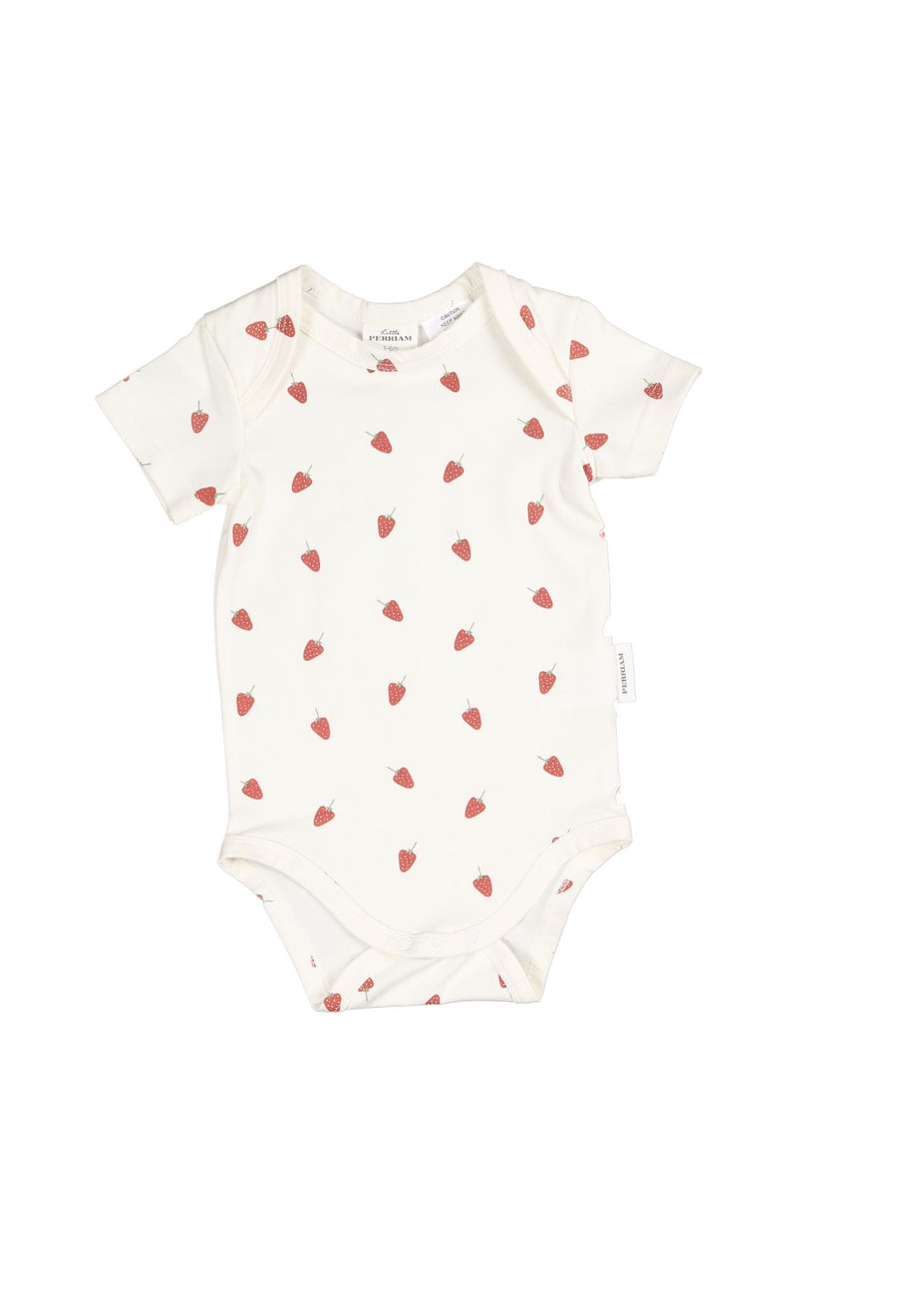 Organic Cotton Baby Onesie - Strawberry