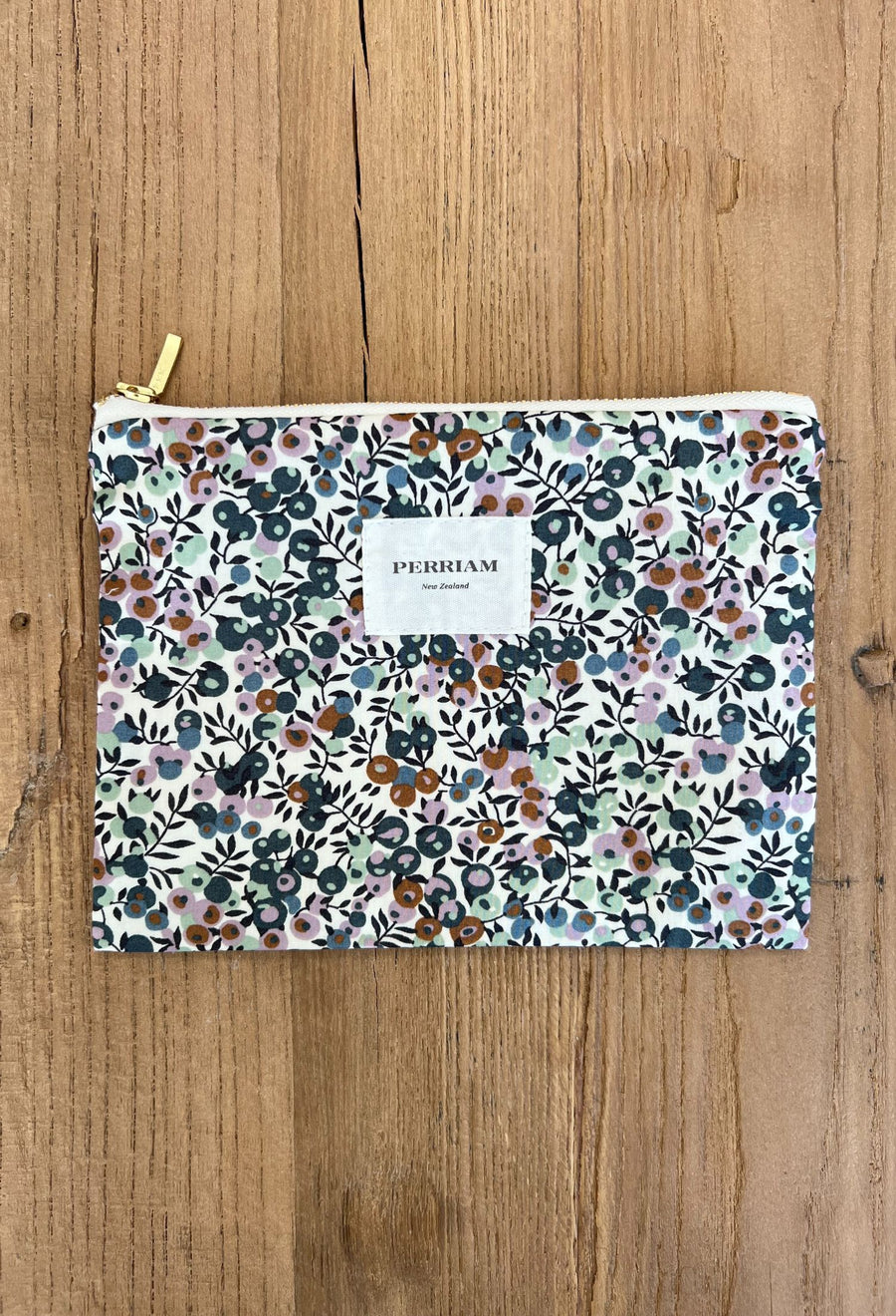 Liberty Zip Pouch- Wiltshire Blue