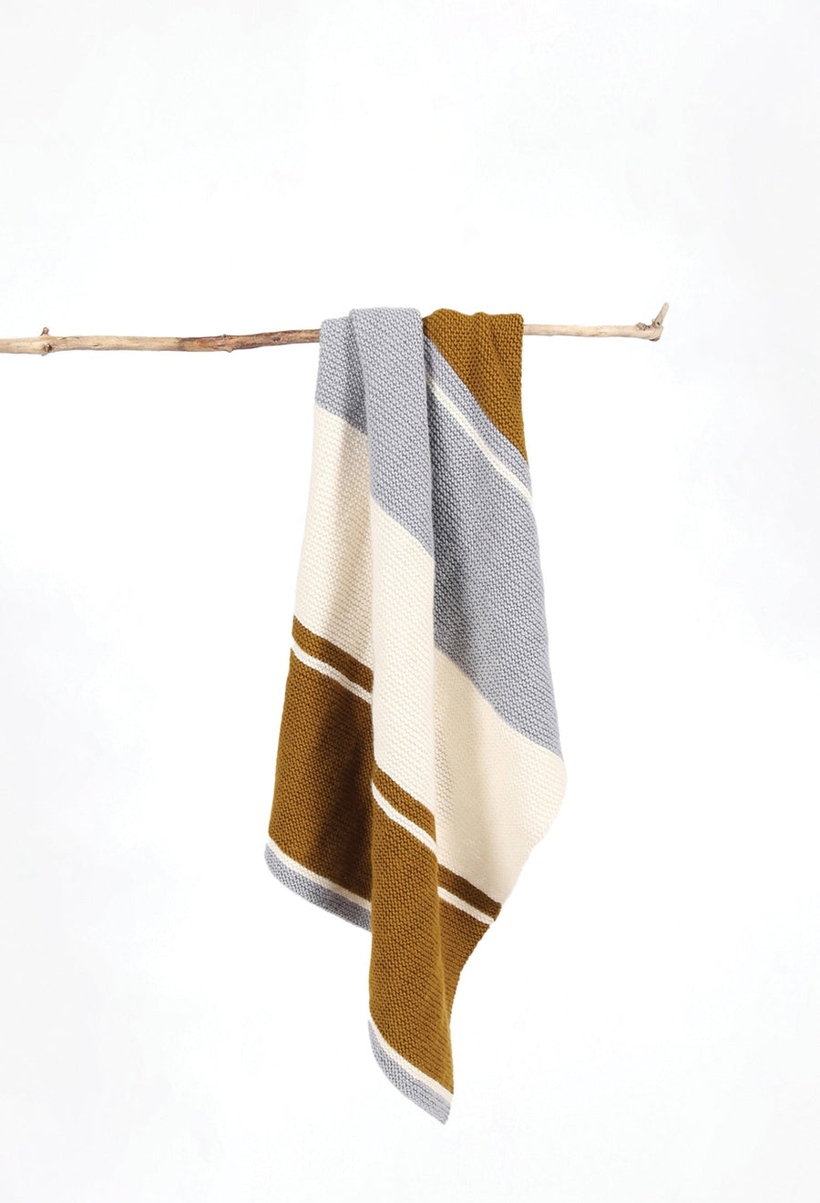 Walter Striped Blanket Knitting Pattern - FREE PDF